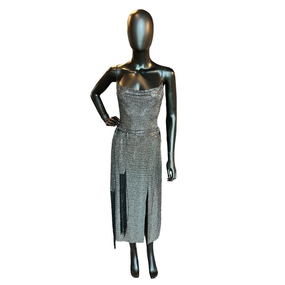 ZARA Black Glam Occasion Mid-Length Dress